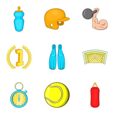 Kayıt Icons set, karikatür tarzı