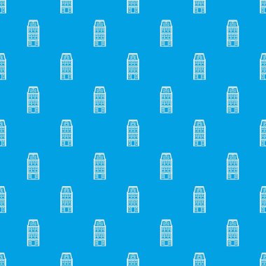 Hollanda evleri desen kesintisiz mavi