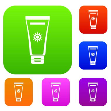 Krem güneş koruma koleksiyonu ayarla