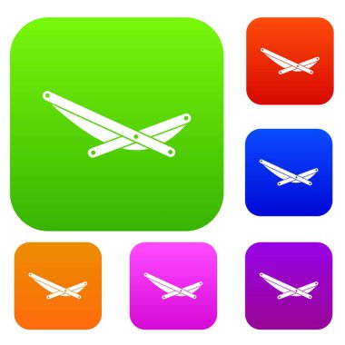 Plaj şezlong koleksiyonu ayarla