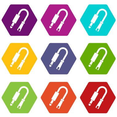 Renk altı yüzlü tablo Led lamba Icon set