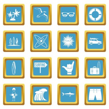 Sörf simgeler gök mavisi