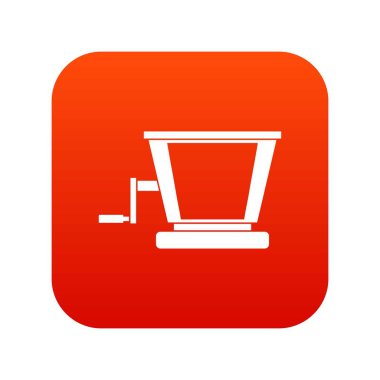 Eski üzüm meyve sıkacağı simgesi dijital kırmızı