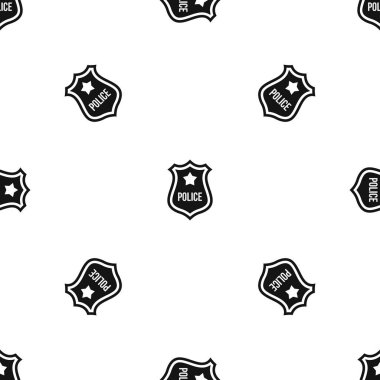 Polis rozeti desen sorunsuz siyah