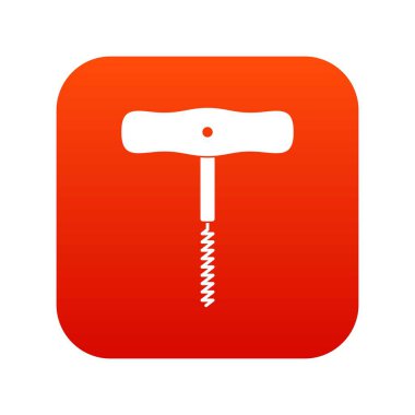 Metal spiral simgesi dijital kırmızı ile düşünüp