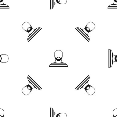 Hapishane kıyafeti desen sorunsuz Siyah sakallı adam