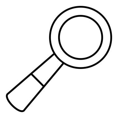 Okul büyüteç simgesini, anahat çizgi stili