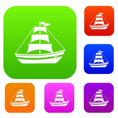 Tekne yelken ayarlamak koleksiyonu ile