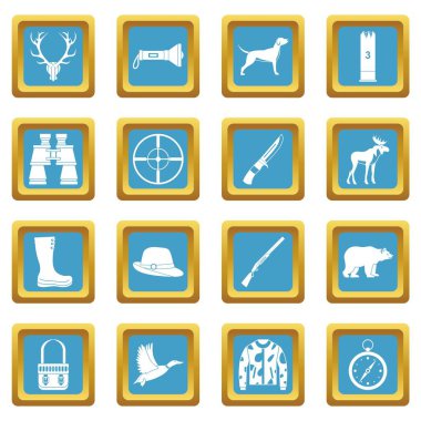 Avcılık simgeler gök mavisi