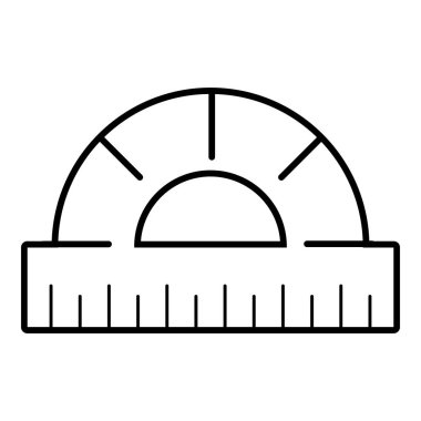 Cetvel simgesi, anahat çizgi stili