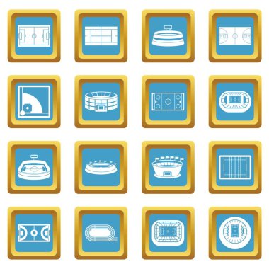 Spor Stadyumu simgeler gök mavisi