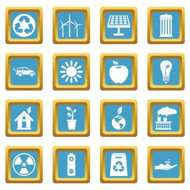 Ekoloji simgeler gök mavisi