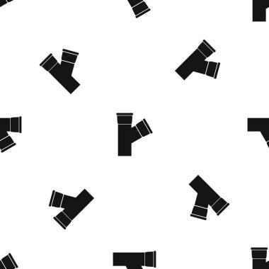 Plastik boru bağlantı desen sorunsuz siyah