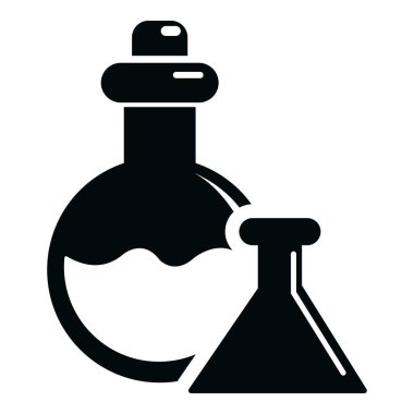 Şişesi simgesi, basit siyah stil