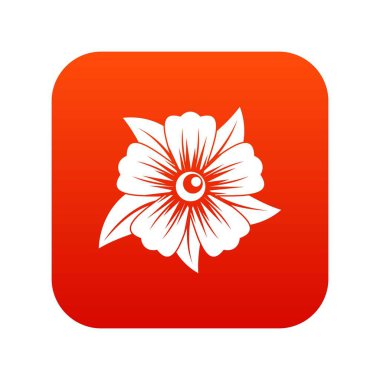 Çiçek simgesi dijital kırmızı