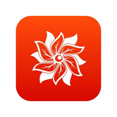 Çiçek simgesi dijital kırmızı