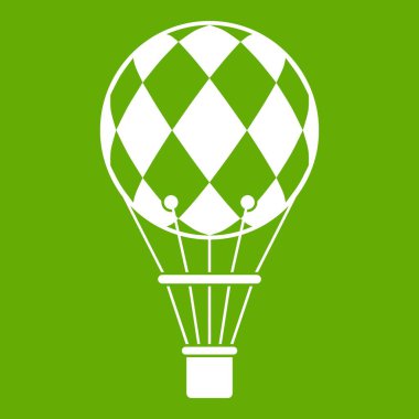 Damalı hava balon simgesi yeşil