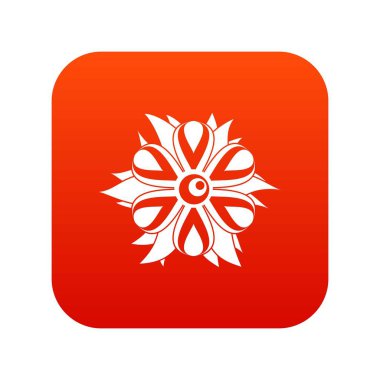 Çiçek simgesi dijital kırmızı