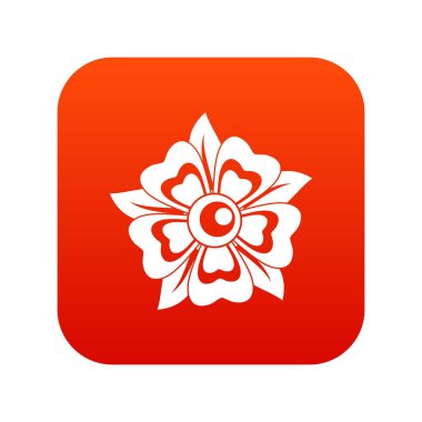 Çiçek simgesi dijital kırmızı