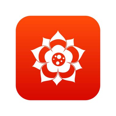 Çiçek simgesi dijital kırmızı