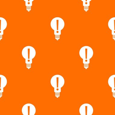 Ampul deseni sorunsuz içinde ünlem işareti ile