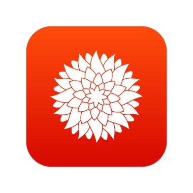 Çiçek simgesi dijital kırmızı