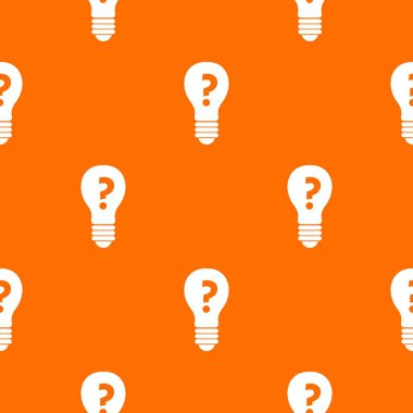 Ampul deseni sorunsuz içinde soru işareti ile