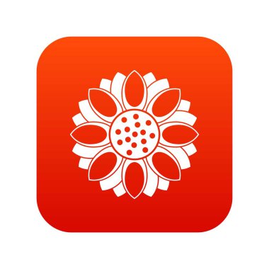 Çiçek simgesi dijital kırmızı