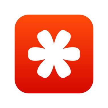 Çiçek simgesi dijital kırmızı