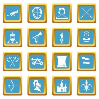 Şövalye Ortaçağ simgeler gök mavisi