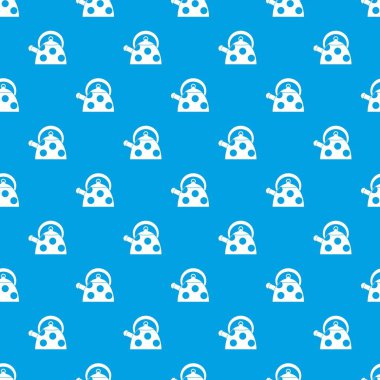 Beyaz noktalar desen kesintisiz mavi su ısıtıcısı