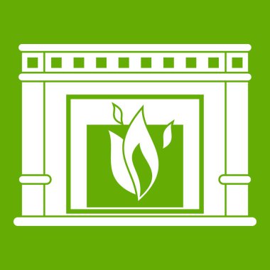 Elektrikli şömine simgesi yeşil