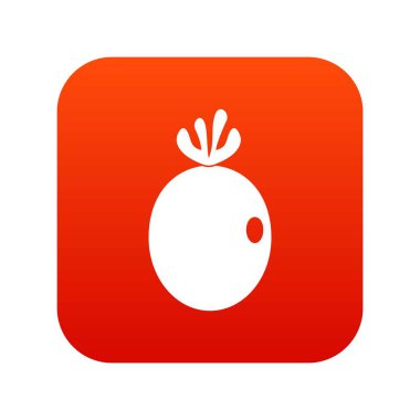 Feijoa meyve simgesi dijital kırmızı