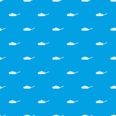 Siyah kızartma tavası desen kesintisiz mavi