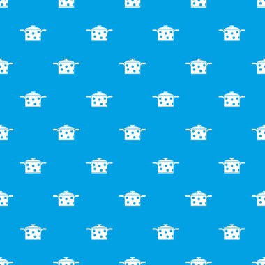 Tencere beyaz noktalar desen kesintisiz mavi