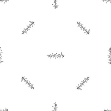 Ses dalgası desen sorunsuz siyah