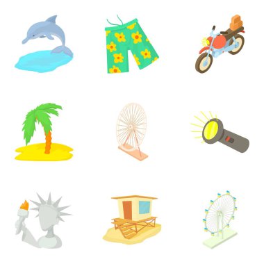 Gölgeli kurumsal Icons set, karikatür tarzı