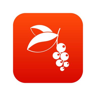 Frenk üzümü çilek simgesi dijital kırmızı