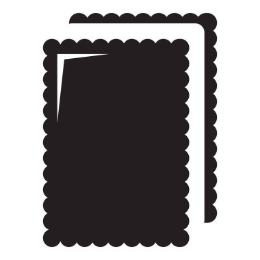 Bisküvi dondurma simgesi, basit siyah stil