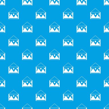 Duvar desen kesintisiz mavi bir çerçeve içinde resim