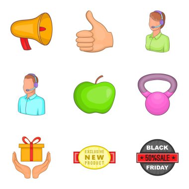 Dağıtımcı Icons set, karikatür tarzı