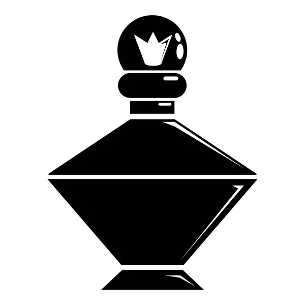 Ícone de perfume rainha, estilo preto simples — Vetor de Stock