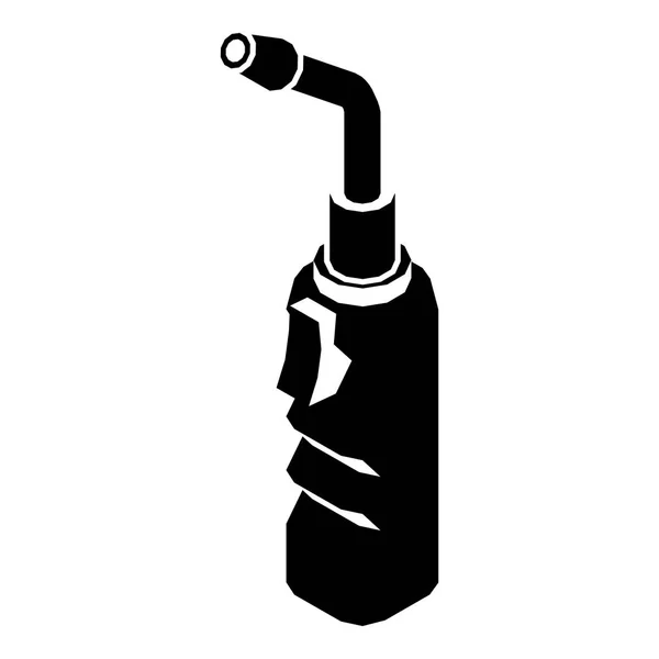 Icono de antorcha de soldadura Avto, estilo negro simple — Vector de stock