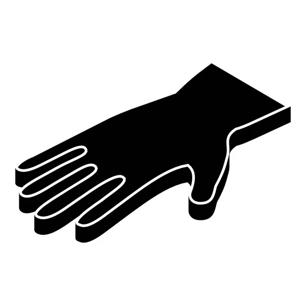 Kaynak eldiven simgesi, basit siyah stil — Stok Vektör