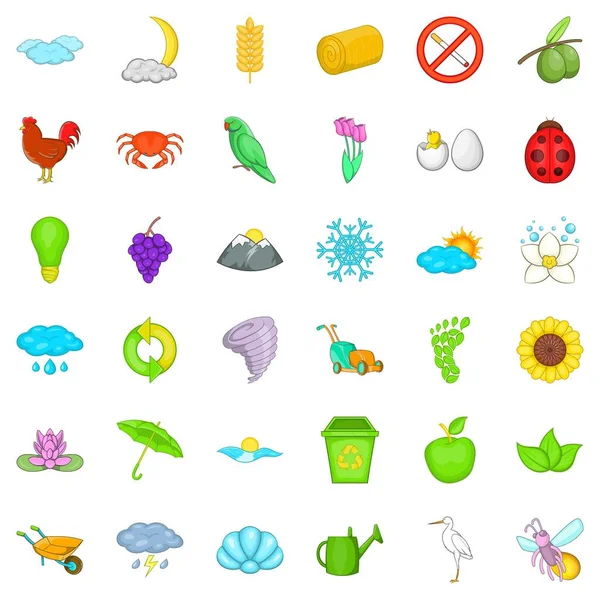 Dünya Icons set, karikatür tarzı