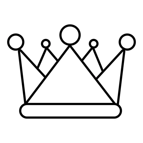 Icono de la corona de rus de Kiev, estilo de contorno — Vector de stock