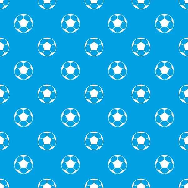 Fußballmuster nahtlos blau — Stockvektor