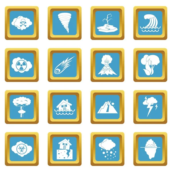 Doğal afet simgeler gök mavisi