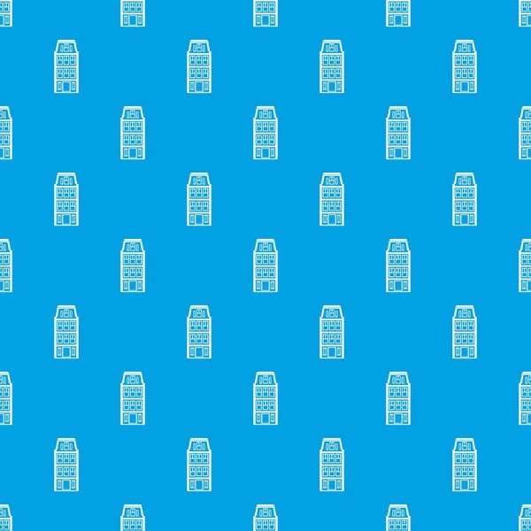 Hollanda evleri desen kesintisiz mavi