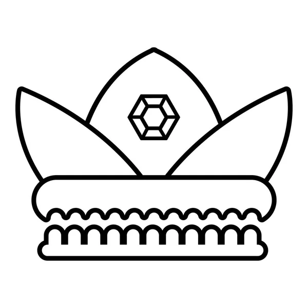 Icono de corona de oro, estilo de contorno — Vector de stock